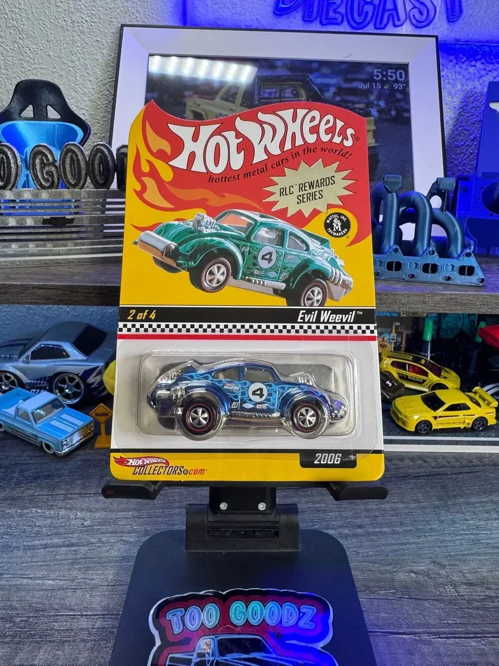 Hot wheels RLC 2006 rewards series car evil weevil numbered 722